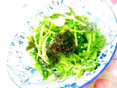 ❤豆苗と小松菜と韓国海苔のとりあえず❤